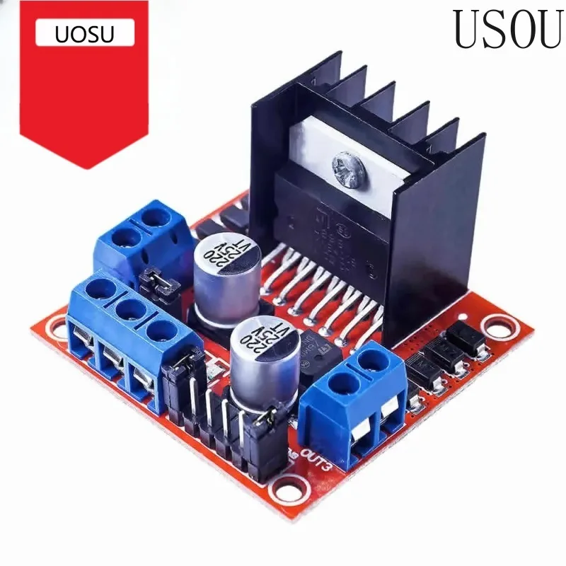 L298N Driver Board Module DC Stepper Motor Smart Robot Car Breadboard Peltier High Power Dual H-Bridge Controller