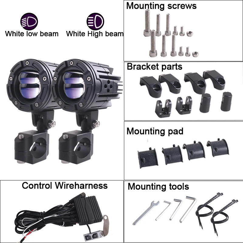 

Auto LED Work Light ATV Off Road Headlight Lense 6000K White 142W with Prompt Flashing Light for Truck Motorcycle Car Boat 9~80V