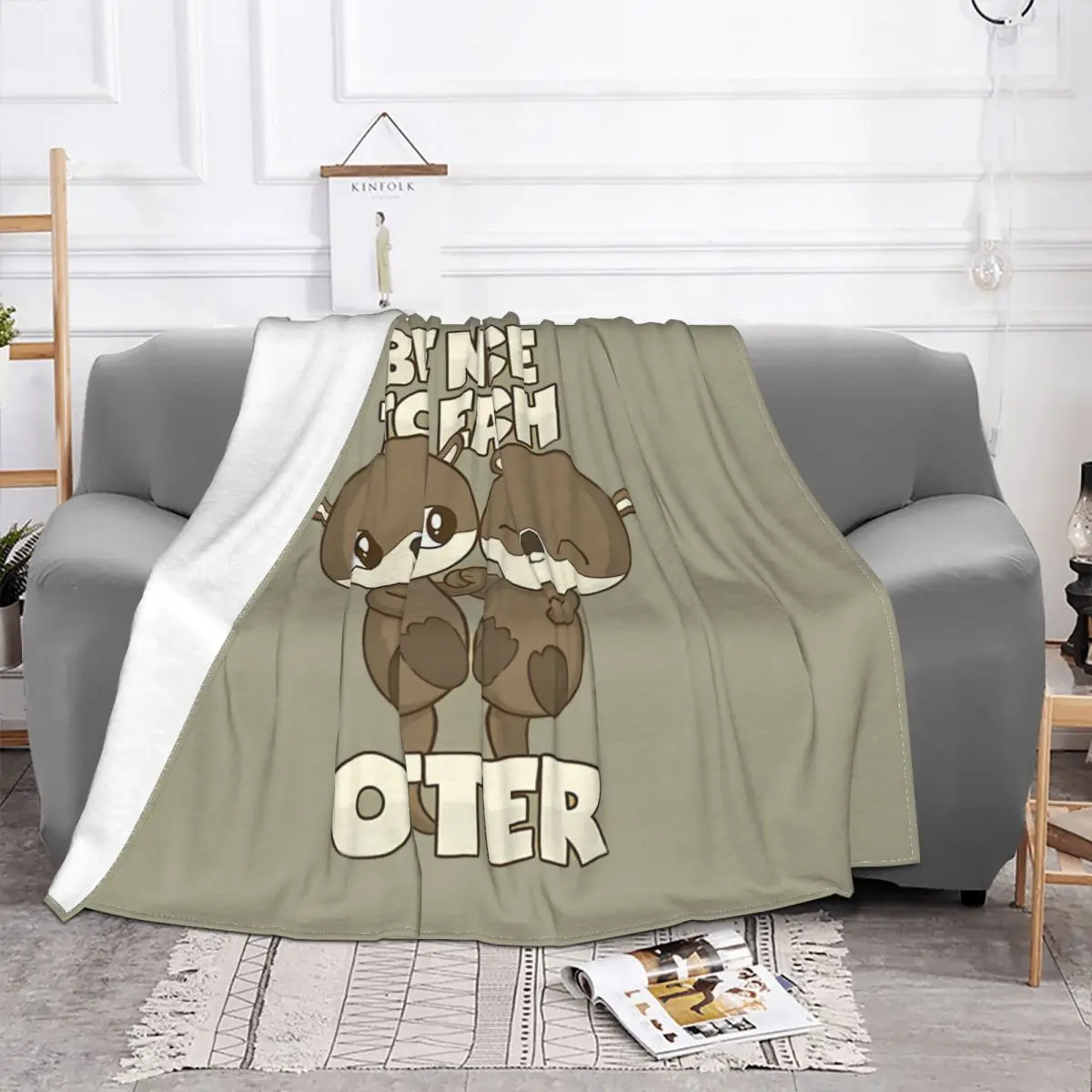 Pun Be Nice To Each Blanket Otter Pet Lover Fleece Plush All Season Cute Lightweight Ultra-Soft Throw Blankets For bed Plush