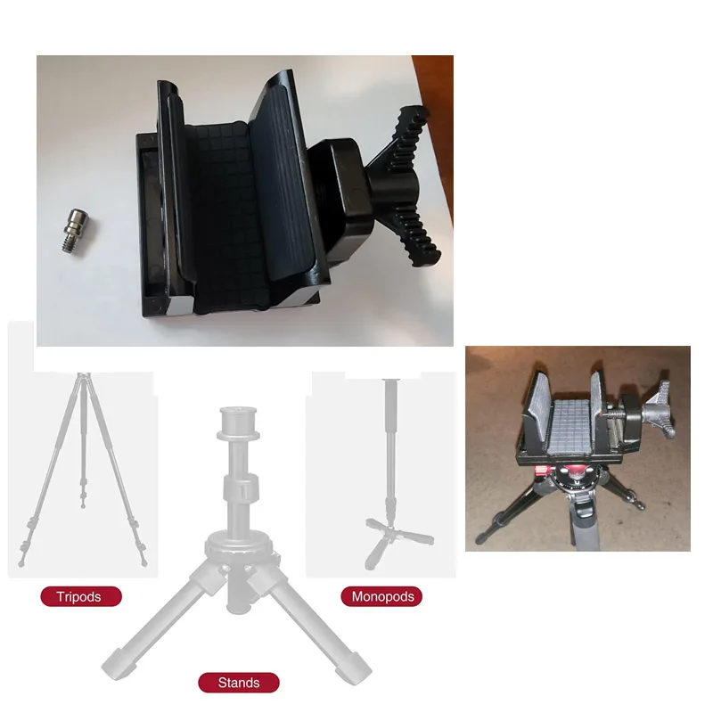 حوامل ثلاثية عالمية بمشبك مسند Monopods عصا إطلاق النار بقية الرأس خفيفة الوزن حامل البناء ممارسة الصيد وفي الهواء الطلق #1