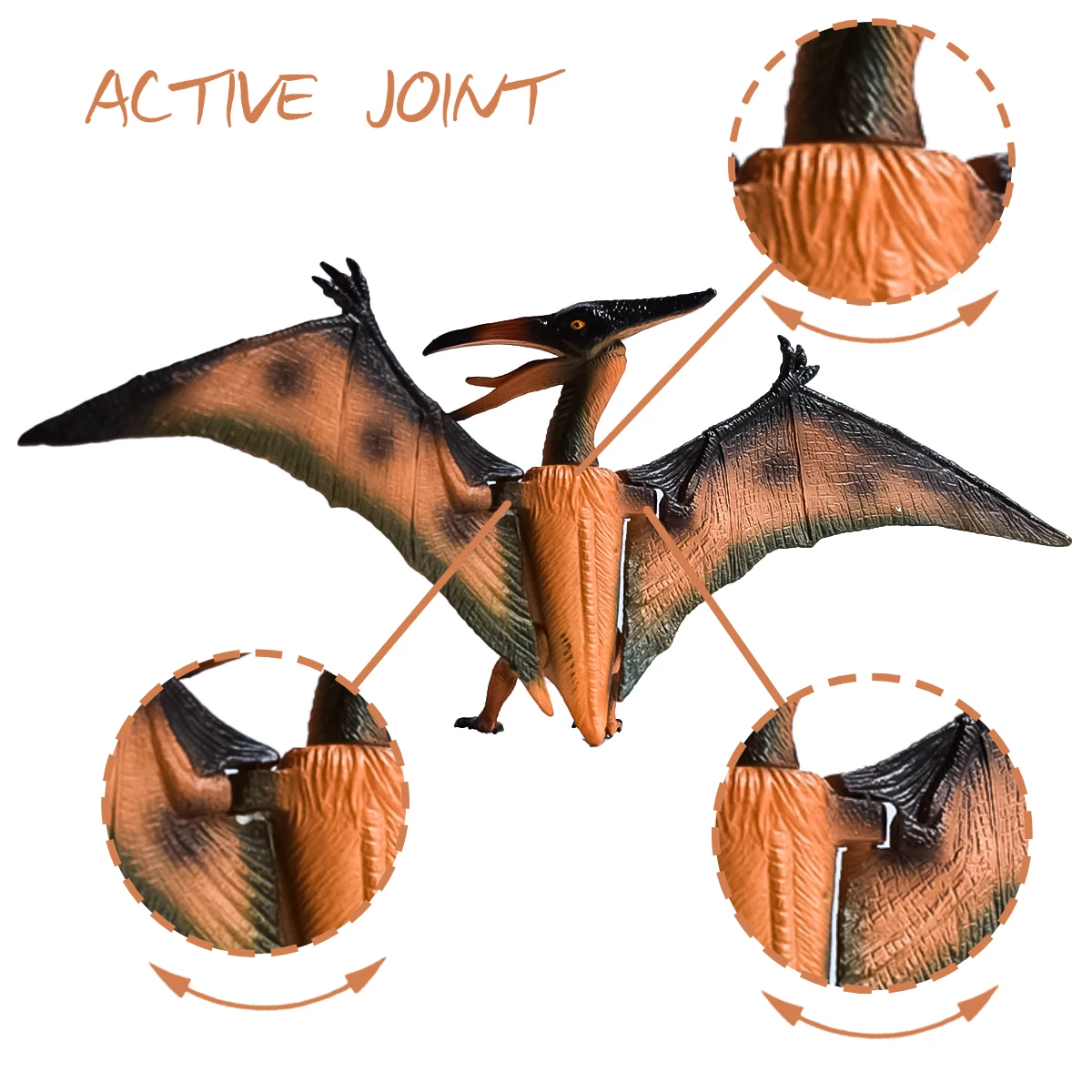 A simulated pterosaur model with movable joints | Dinosaur lover | Decorative ornaments | Teaching props | Birthday and anniversary party gifts | Halloween, Christmas, Hanukkah, Easter gifts