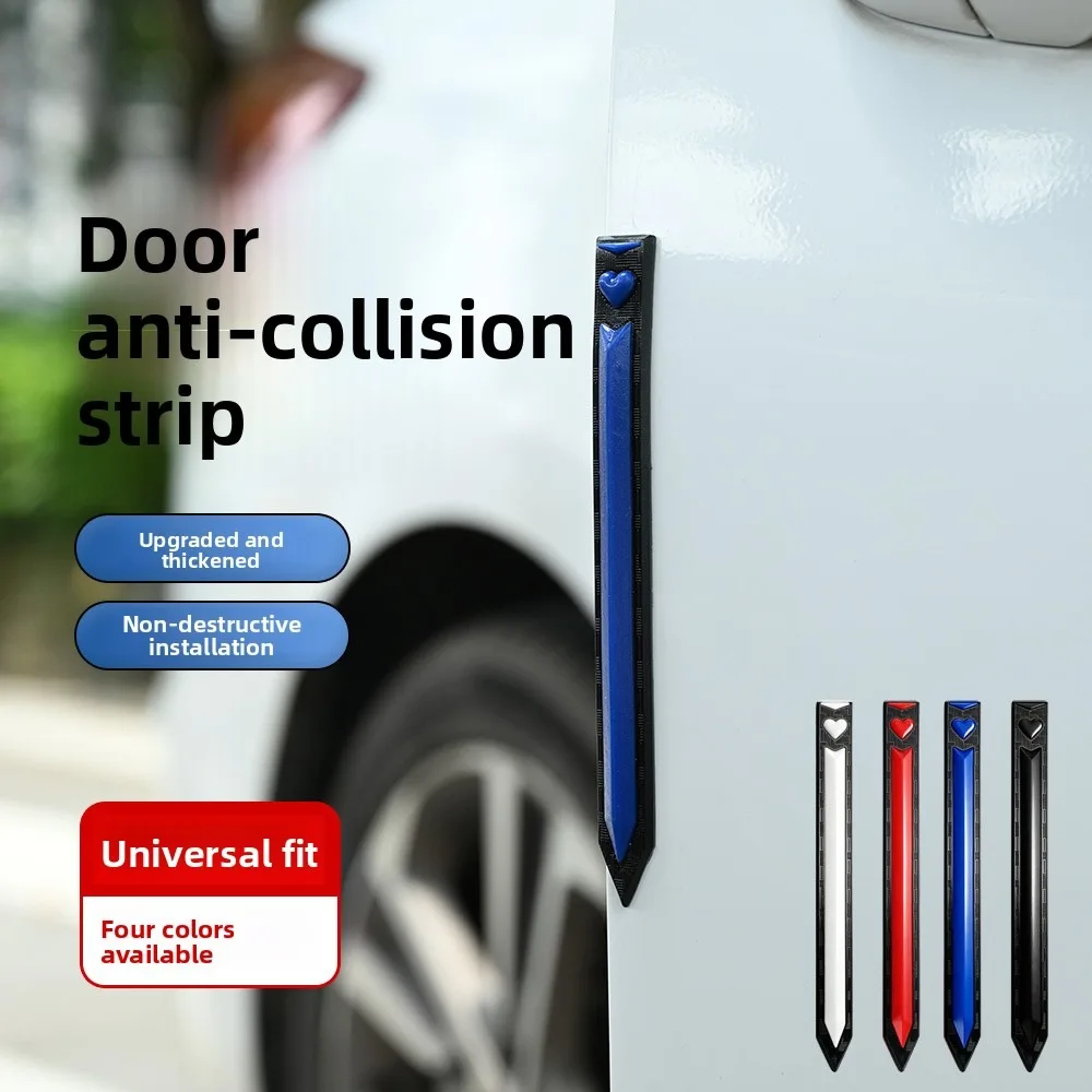 2pcs Car Anti-Collision Strip, Front Rear Bumper & Rearview Mirror Protective Sticker, Car Door Edge Anti Scratch Strip