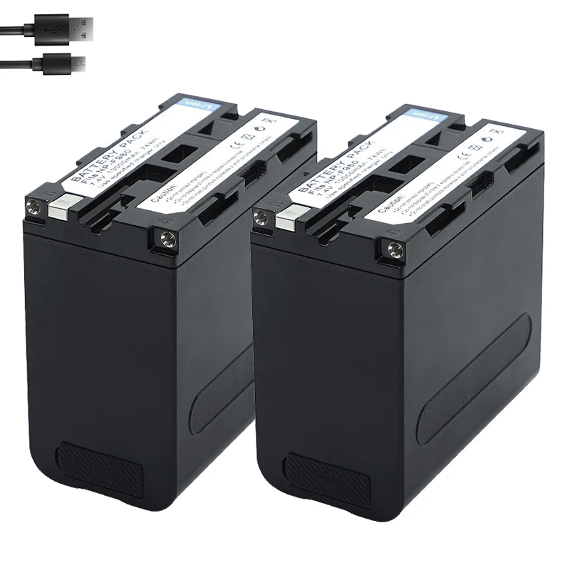 Brand New 10000mAh NP-F980 NP-F970 NPF960 NP F970 Battery with USB Charge Output For Sony PLM-100 CCD-TRV35 MVC-FD91 MC1500C