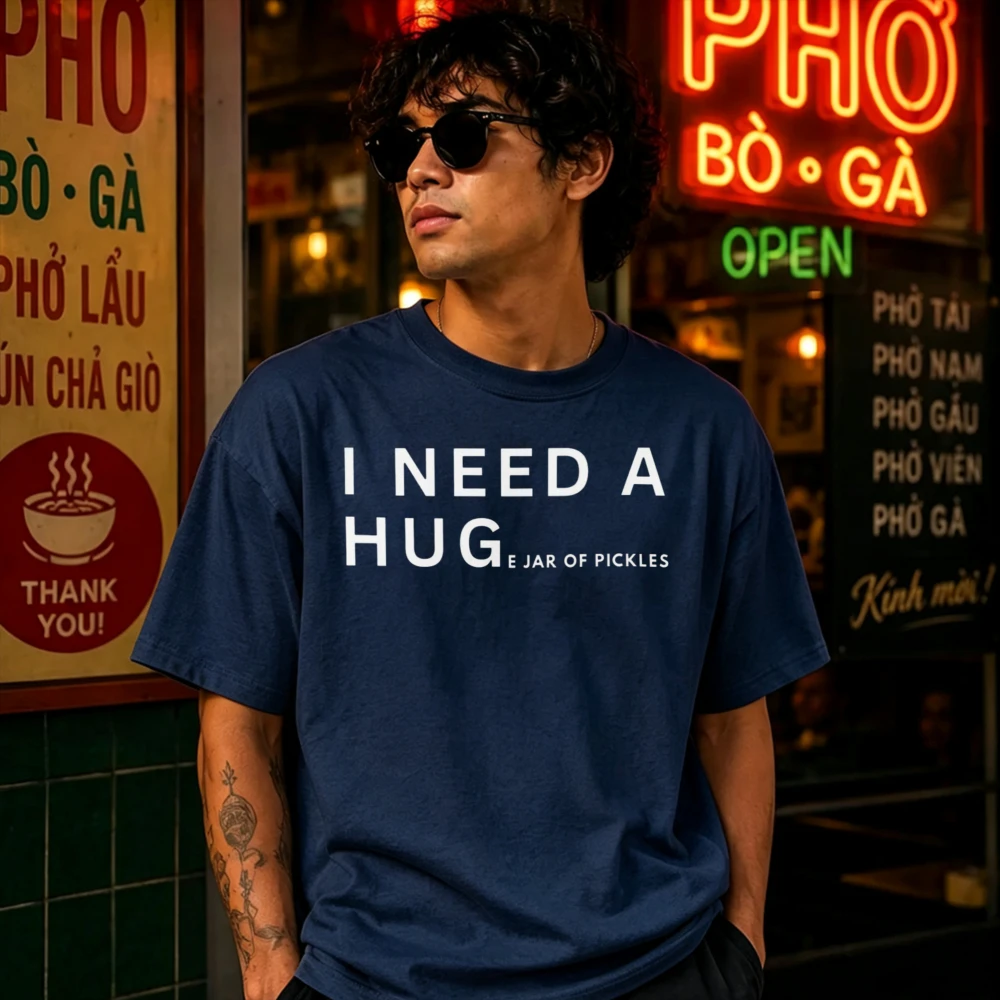 I Need A Huge Jar of Pickles Shirt Funny Pickle Lover Gif Food Addict T-Shirt Graphic T Shirts Anime Clothes Streetwear Tee Tops