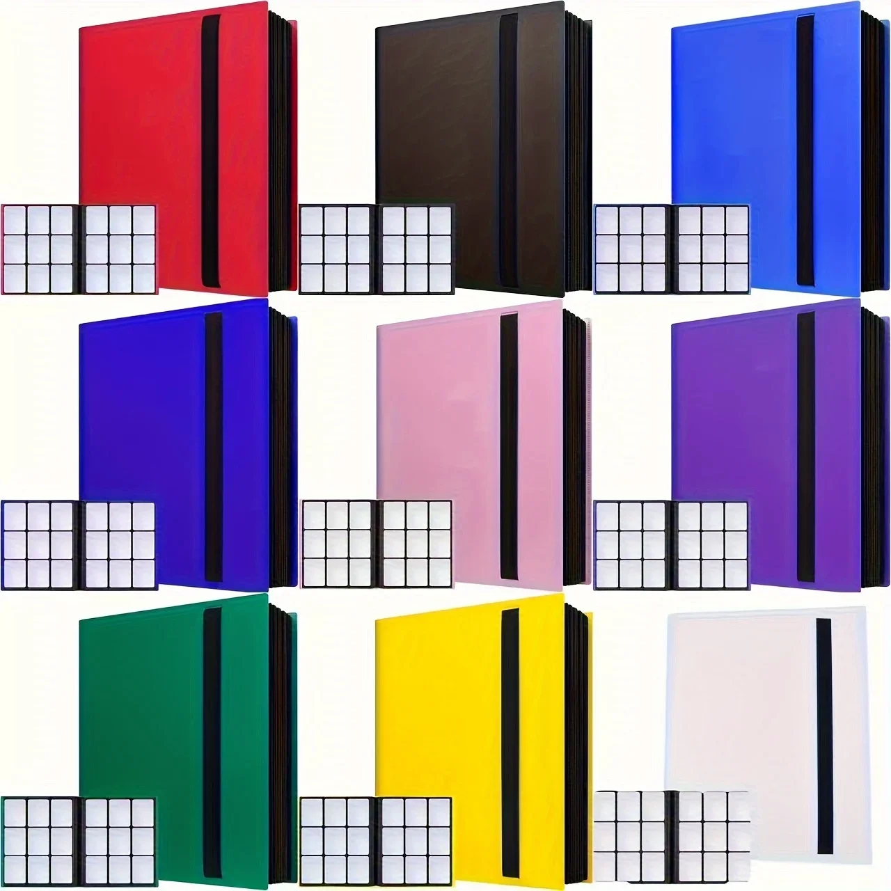 

Горячая папка для коллекционных карточек из полипропилена премиум-класса с 9 карманами, вмещает 360 карт, карманы с боковой загрузкой, эластичный прочный коллекционный альбом