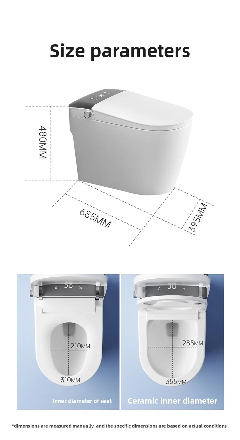 Banheiro inteligente integrado para limpeza e secagem automática
