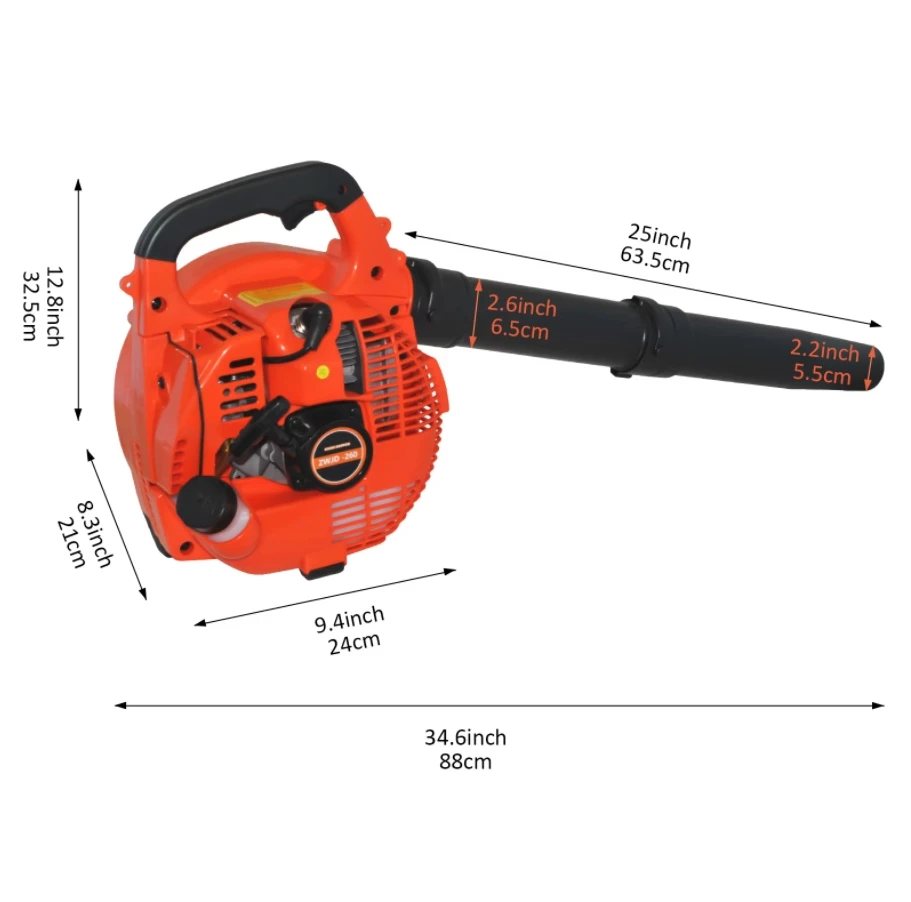Eb260-ポータブル除雪機,ガソリンブロワー,25.4cc,車のリーフブロワー,高真空ファン,リーフツール,ガーデンツール