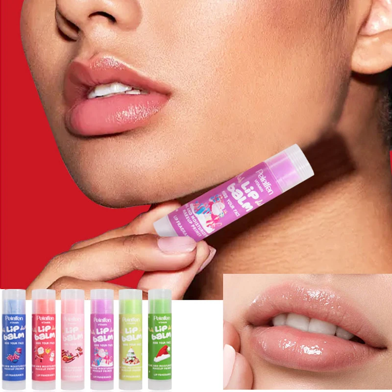 6Pcs Lip Balm Set, Deep Moisturizing & Hydrating, Gentle Lip Care, Christmas Limited Edition, Best Gift for Girls