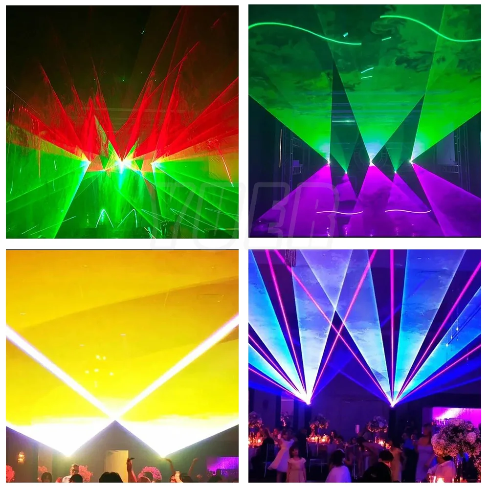 4PCS/LOT 10W RGB Laser Moving Head SMD Ring Stage Light ILDA DMX For Party Nightclub Concert Dj Club Disco Dance Lamp