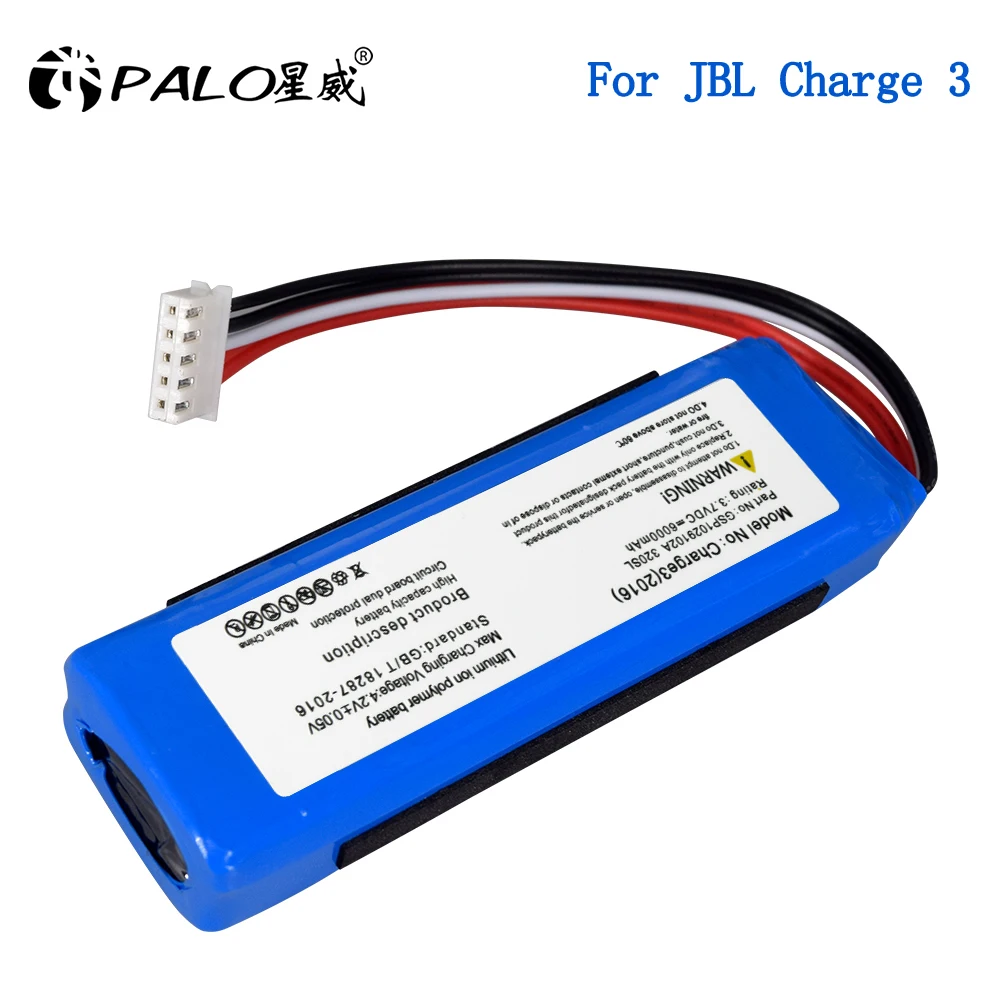 

New 3.7V 6200mAh Battery Bateria GSP1029102A battery for JBL Charge 3 2016 Version