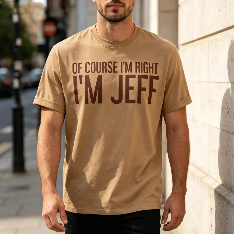 Funny Quote Im Jeff Tshirt Men - đánh giá và giá Street Style Fashion Quotes