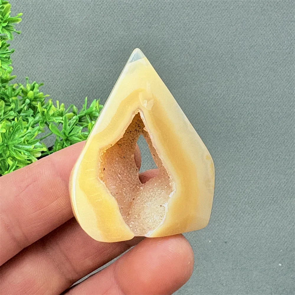 Natural Agate Geode Crystal Hand Polished Torch Ornament Home Decor Geodesic Crystal Lamps for Living Room Bedroom Decor