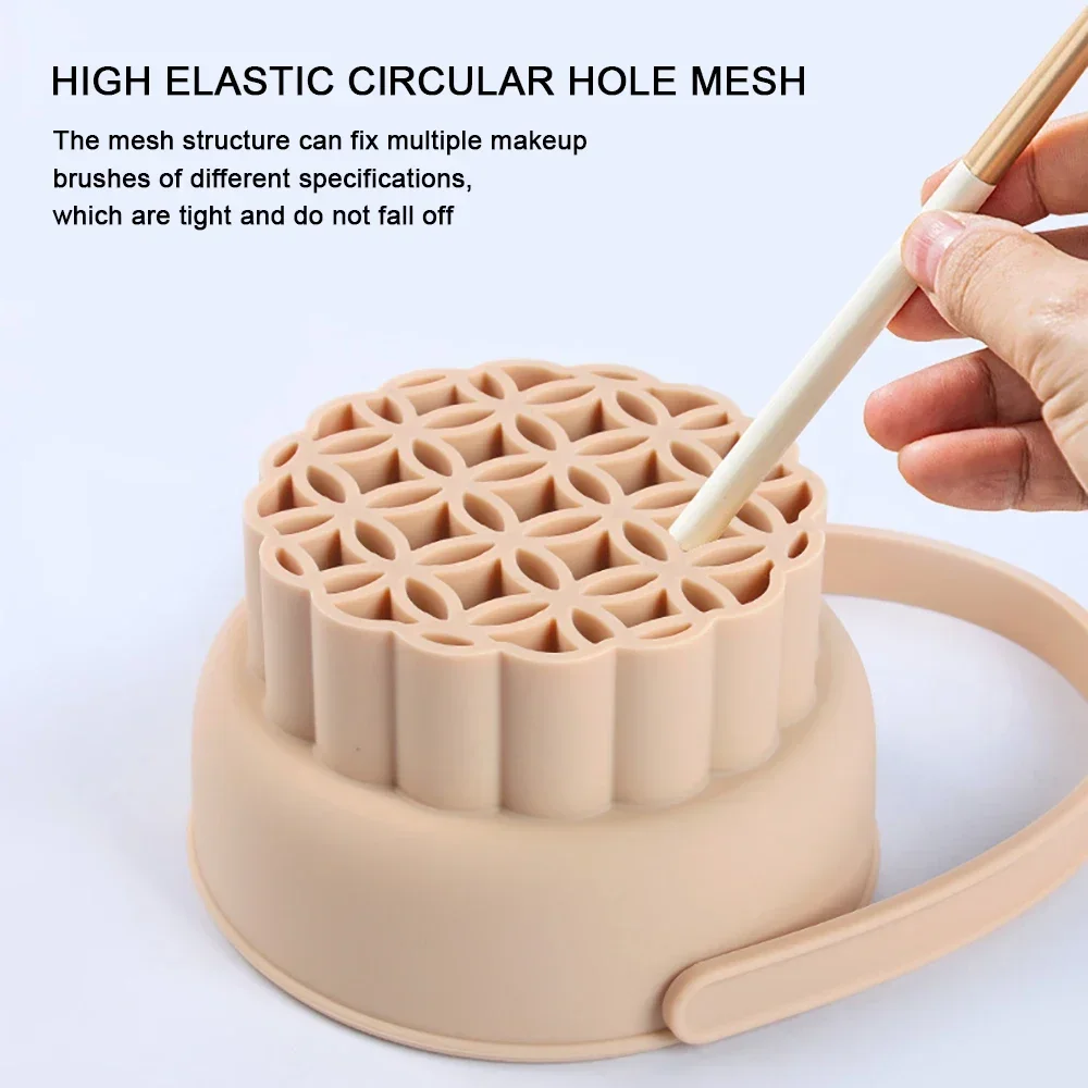 1PCS Silicone Washing Bowl Makeup Brush Cleaning Box Make-up Egg Drying Tool Set Powder Puff Washer Sponge Storage Artifact