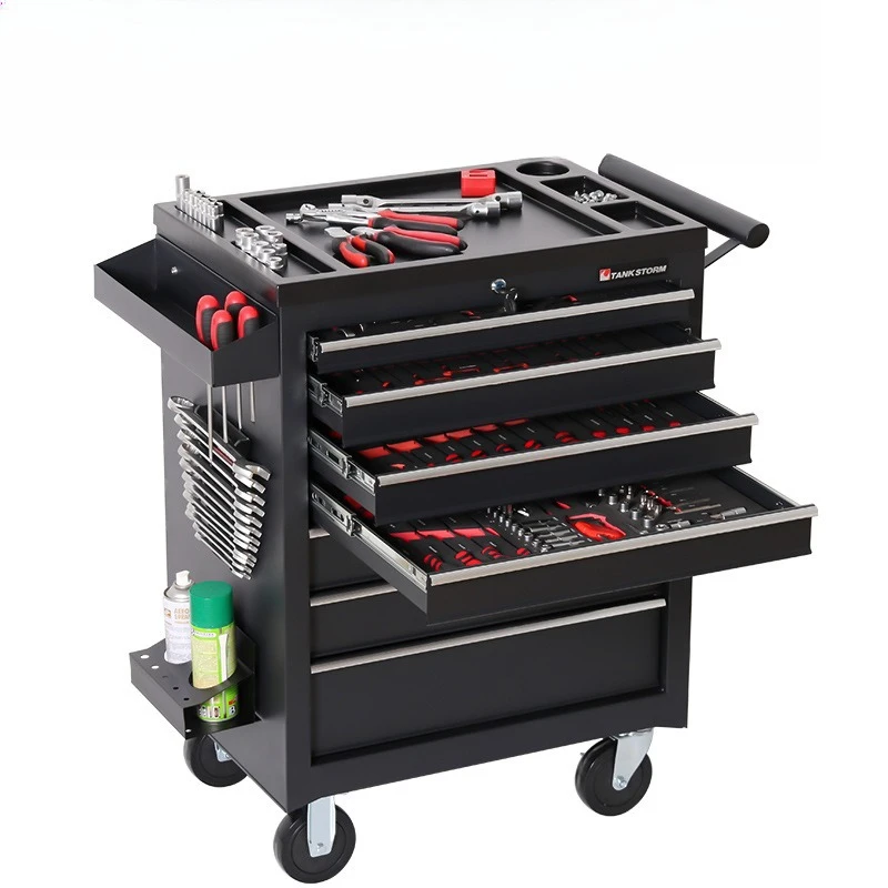 

Hardware Toolbox Tool Cabinet Hand Push Cart Auto Repair Shop Tool Cabinet Heavy Mobile Tools Packaging Werkzeugschrank XYGJG