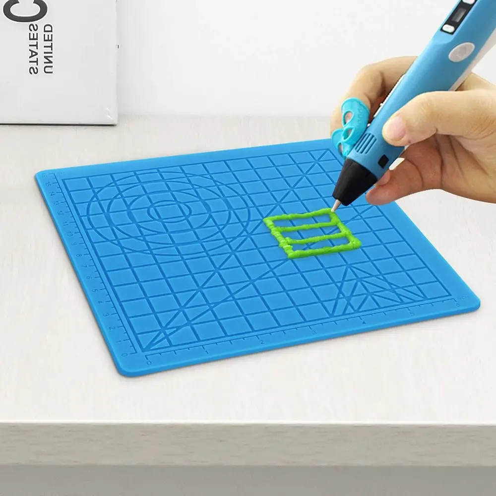 

3D Pen Mat Silicone Design Mat Pad Heat-Resistant 3D Printing Mat Flexible Template Drawing Tools