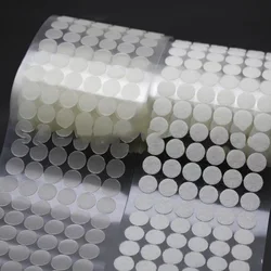 500/99pairs Transparent Dot Sticker Self Adhesive Hook and Loop Fastener Tape 10/15/20mm Nylon Strong Glue Baby Round Coin Tape