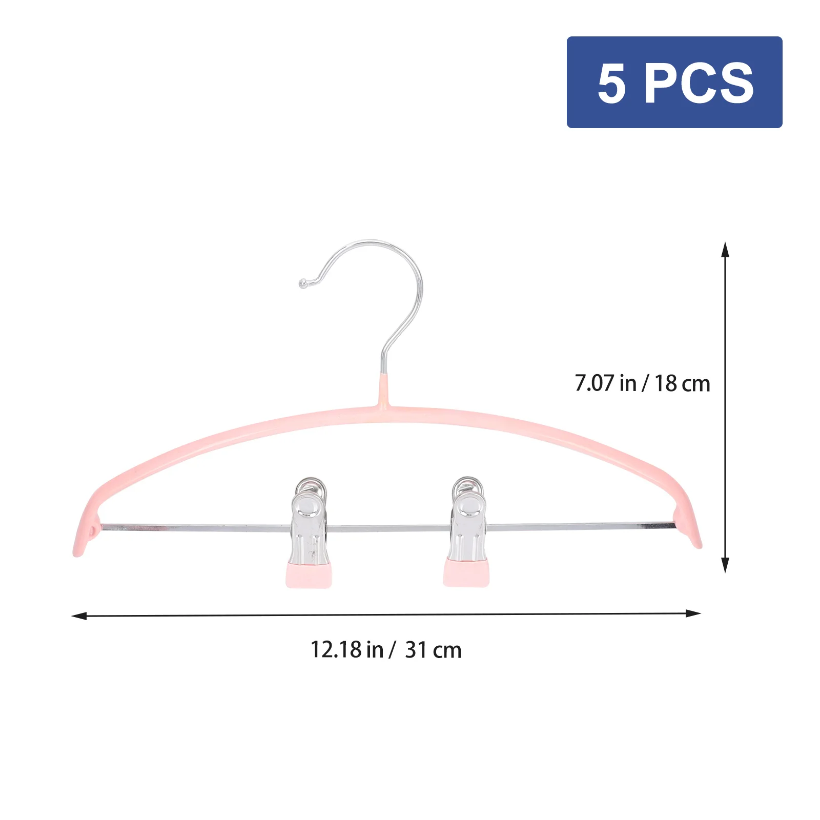 

5Pcs Non-Slip Hangers Semi-Circle Design Adjustable Clip Hangers for Closet Semi-Circle Hanger Multi-Use Hanger