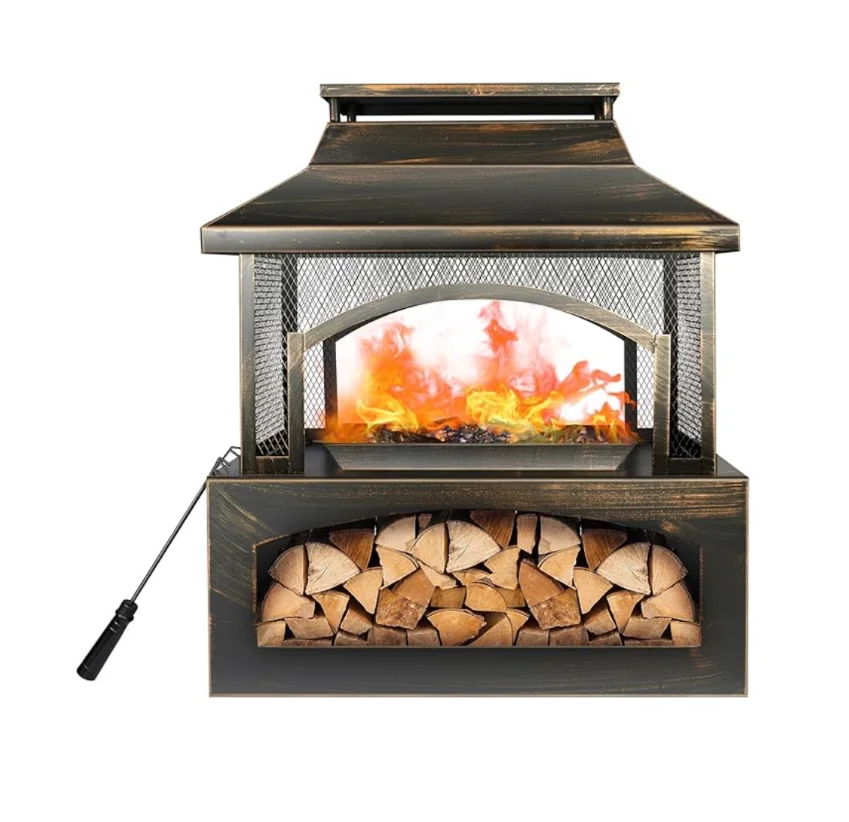 

Factory Direct Supplier High Grade Fire Pit Black Gold Alloy Steel Fire Pit