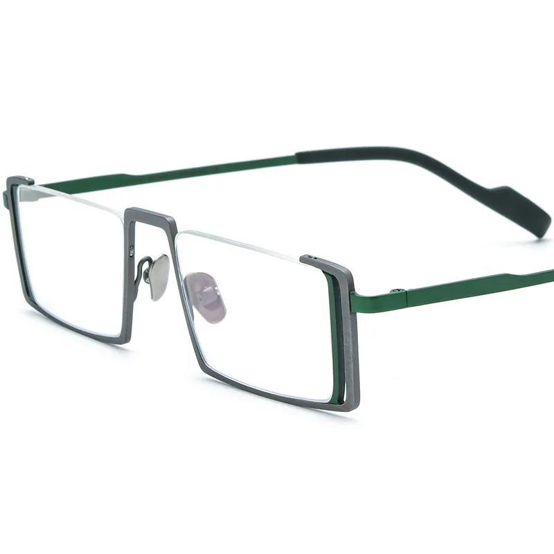 

Wind Red PureTitanium Luxury Glasse Frame Men Fashion Brand Design Glasses Frame Woman Retro Square Ultralight Frame Z630