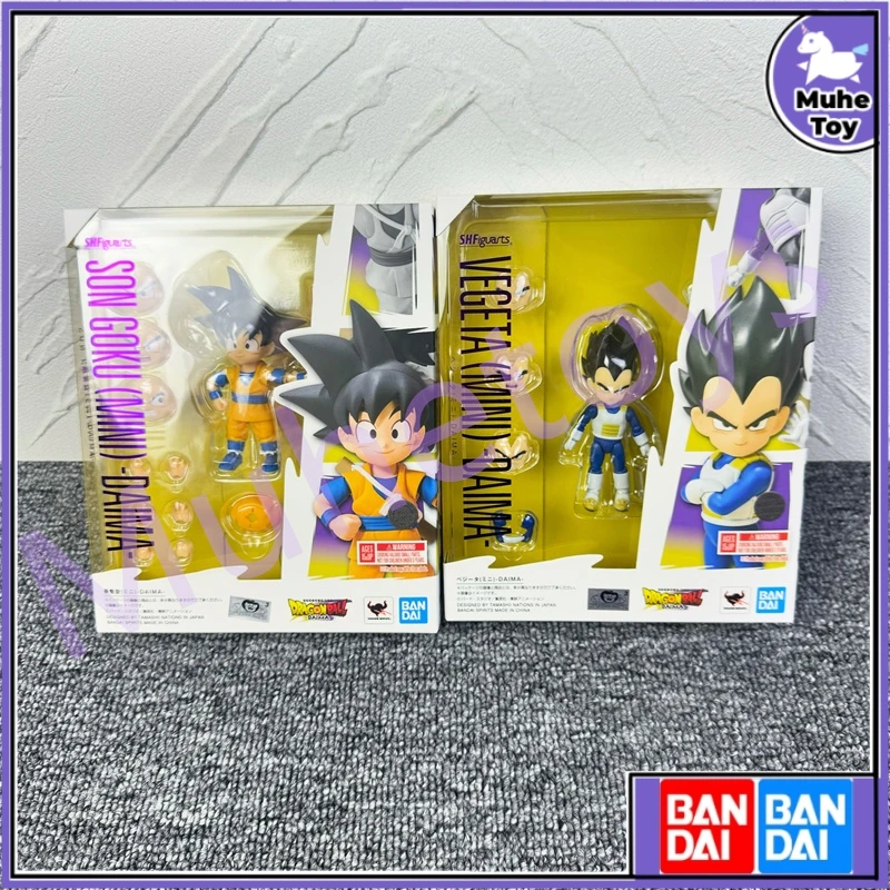 100%Original Bandai Dragon Ball S.H.Figuarts SHF Piccolo Vegeta SON GOKU MINI DAIMA Anime Action Figure Model Collection Toy