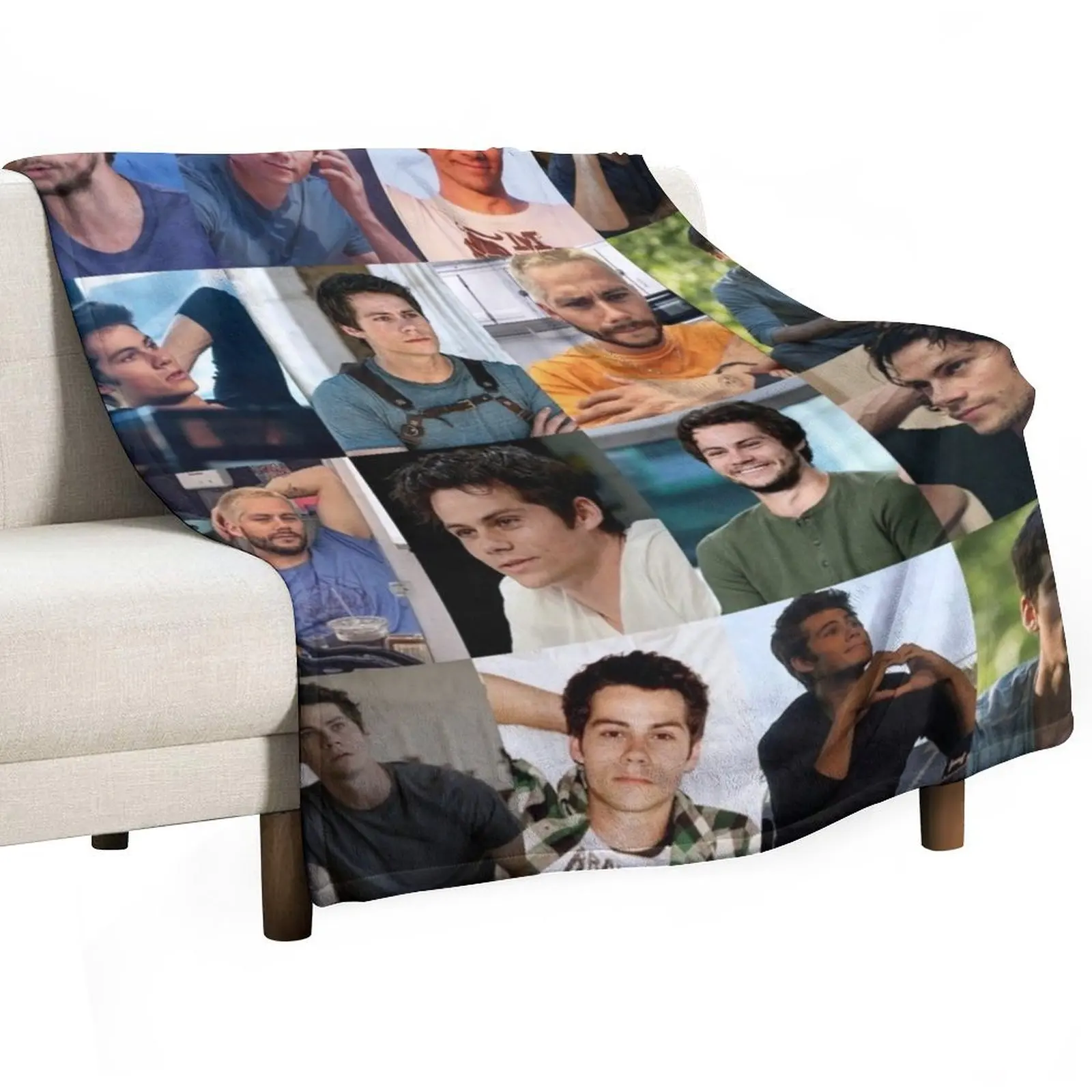 

Dylan Obrien Collage Throw Blanket bed plaid Plaid Thermal Decoratives Blankets