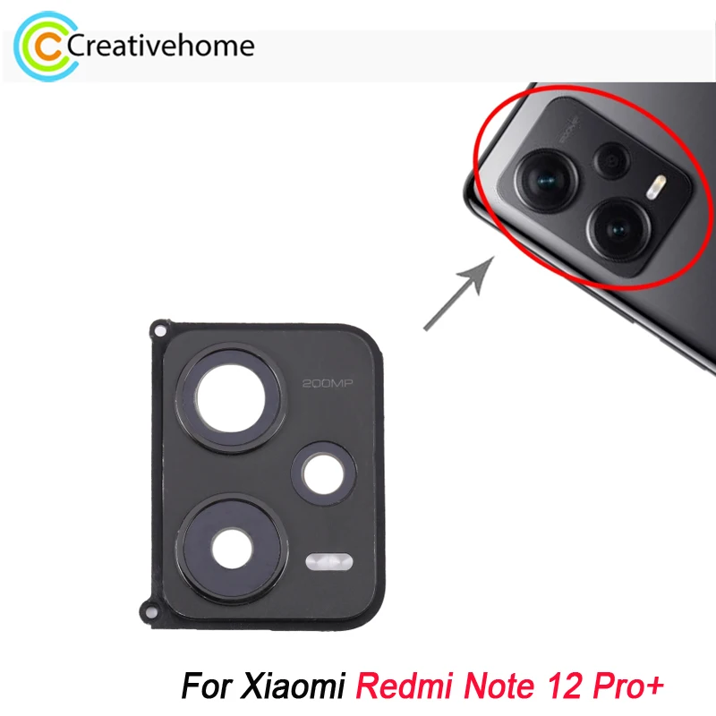 Back Camera Lens Frame For Xiaomi Redmi Note 12 Pro Plus Rear Camera Lens Frame