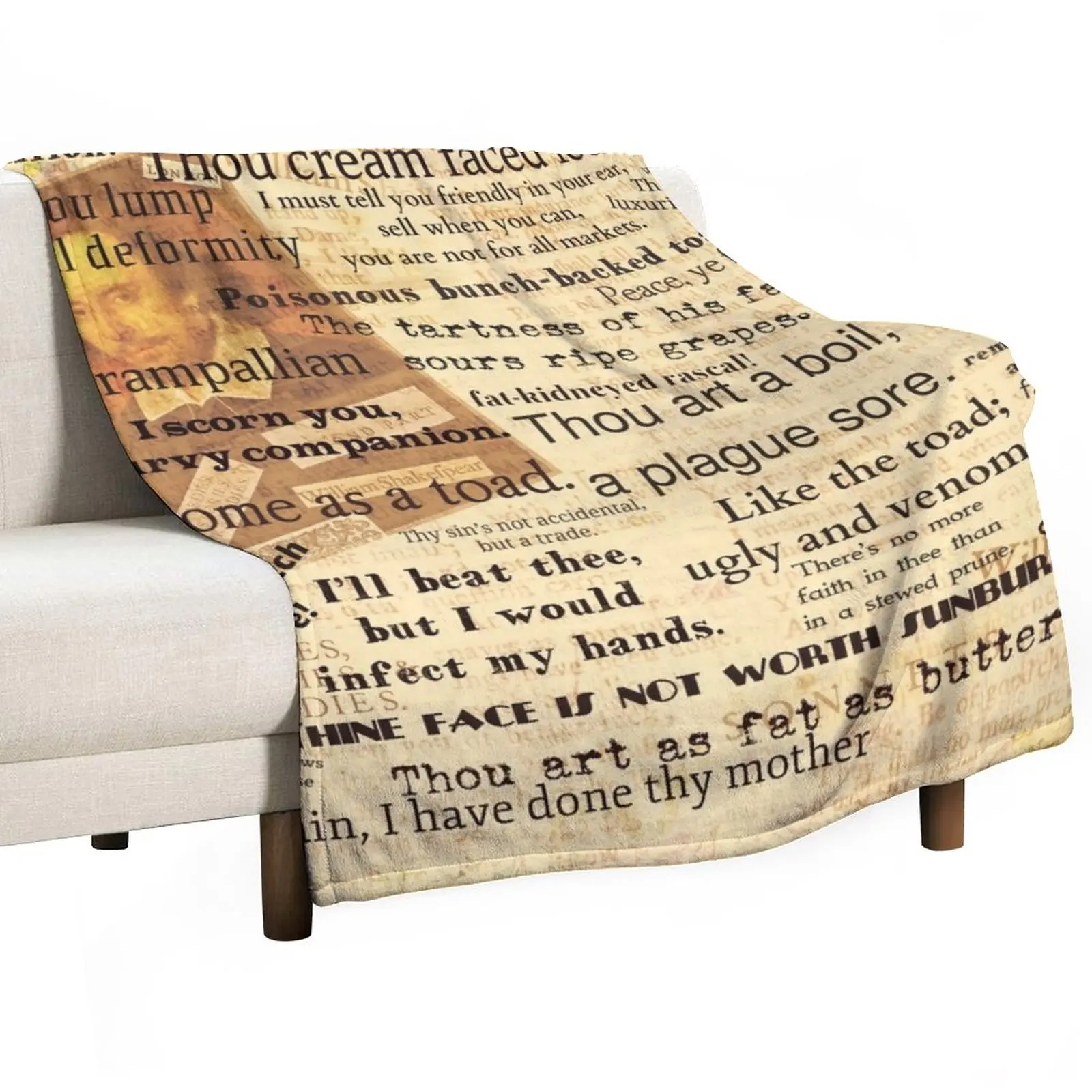 

Shakespeare’s Best Insults Throw Blanket Hairys Softest Blankets