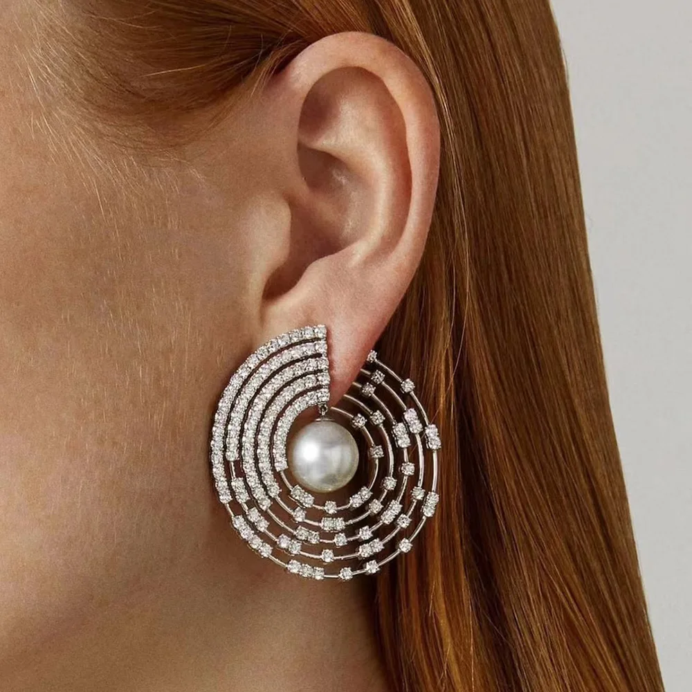 

GODKI Flower Stud Earring For Women Wedding Fashion Flow Cubic Zirconia Brincos boucle d'oreille 2021 Trendy Bohemia Jewelry HOT