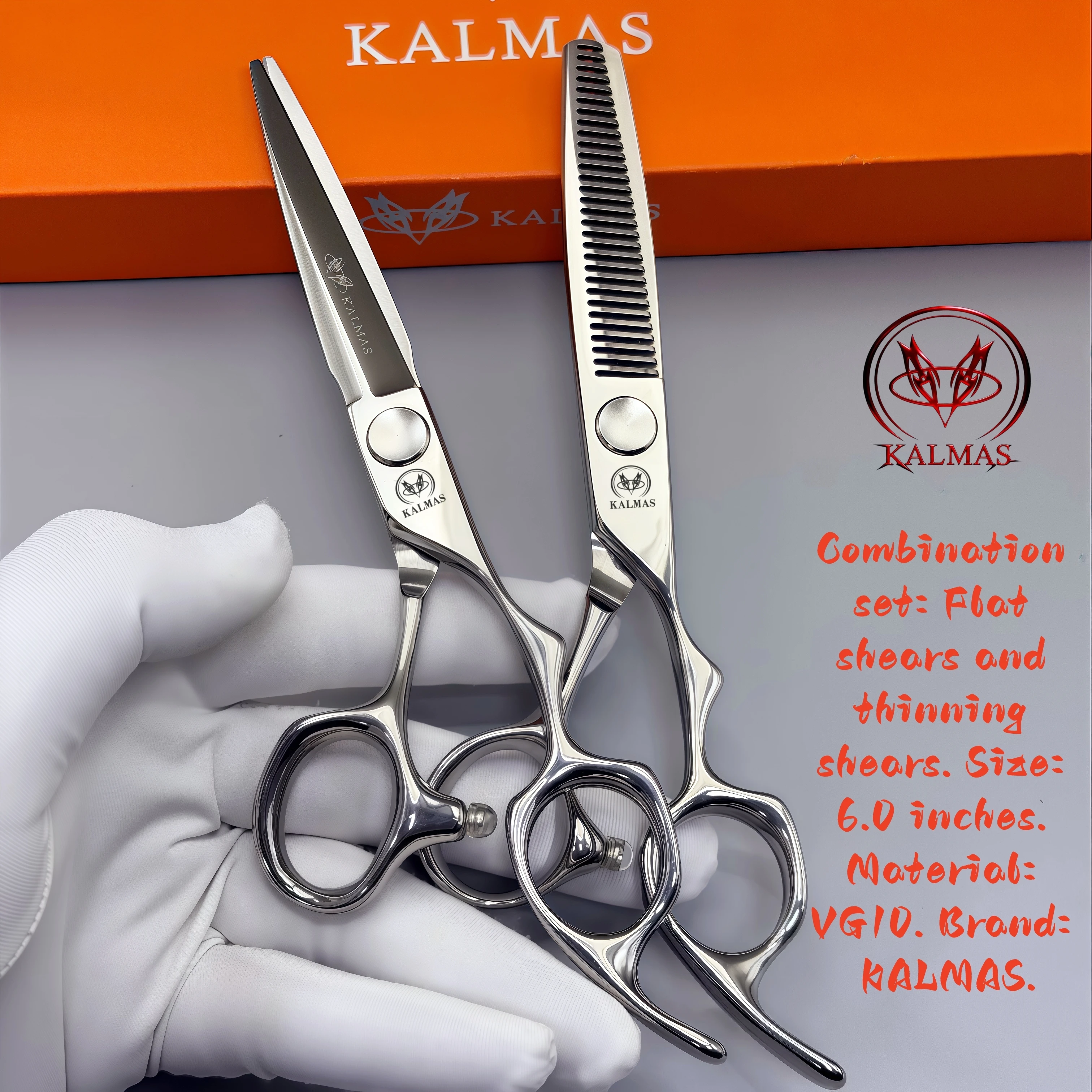 

Professional hair cutting tool, hair salon, hair cutting ultra-thin scissors 440C-VG10 6.0inch hair scissors tool