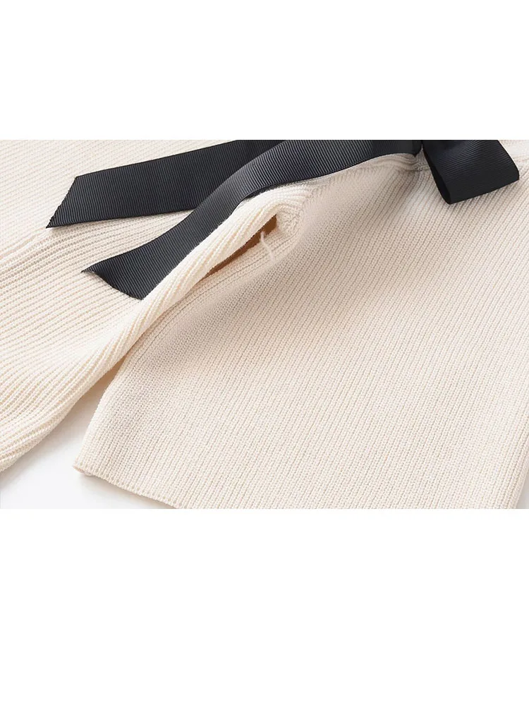 

HH Women's New Fashion Round Neck Short Sleeve Bow Decoration Soft Top Female High Street Casual Slim Pullover Short Sleeve Top