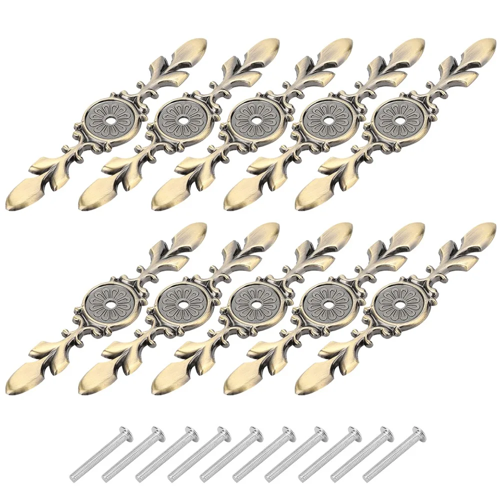10pcs Stylish Zinc Alloy Cabinet Handle Backplate Bronze Single Hole Door Handle Back Plate Cabinet Knob Back Plate Cabinet
