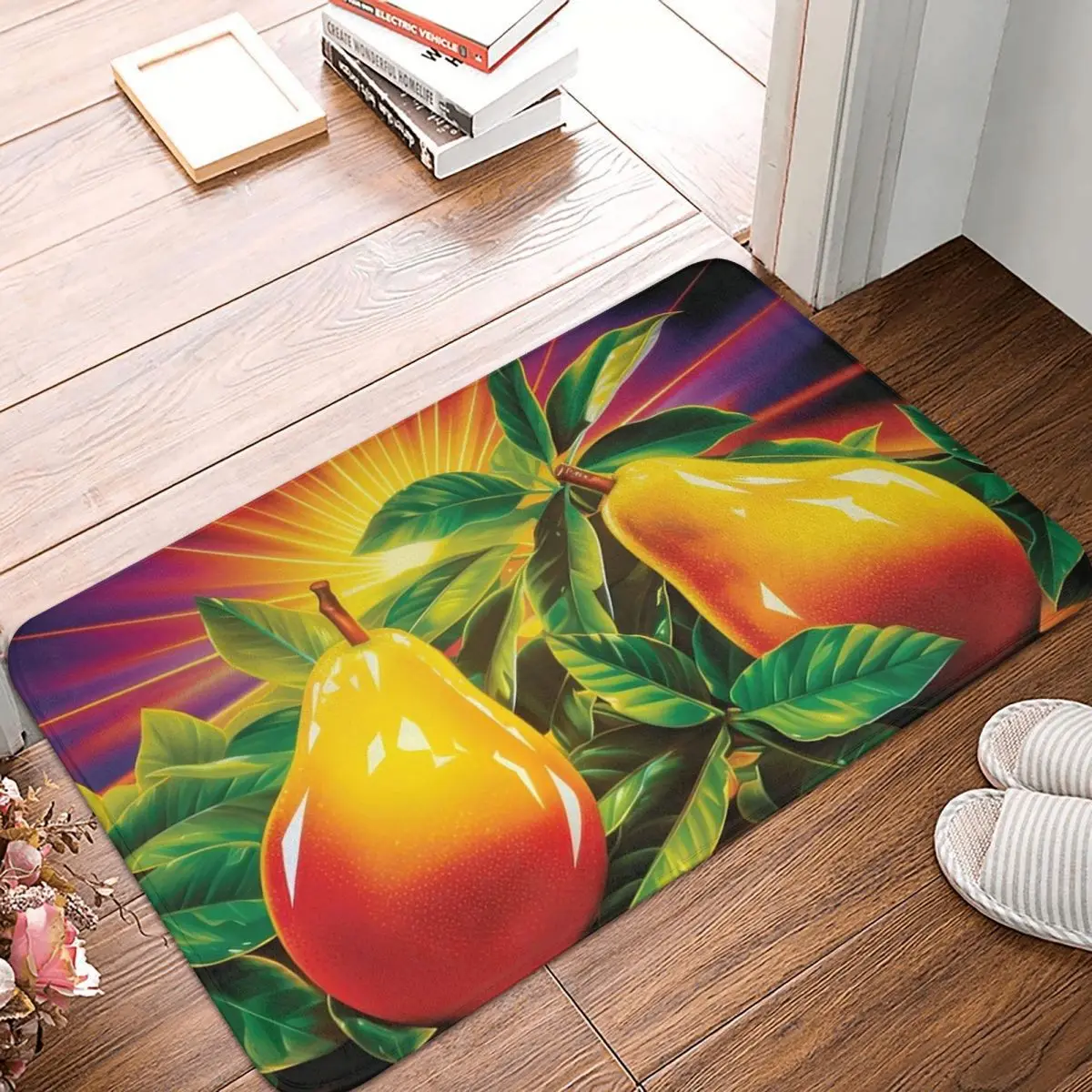 Delicious Pears, Healthy Fruit Anti-slip Doormat Floor Mat Dust-proo Carpet Rug for Kitchen Entrance Home Bedroom Footpad Mats