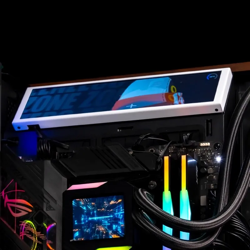 Jungle Leopard 9.16-inch LCD DIY Chassis Secondary Screen Computer Monitoring USB Custom Dynamic Video Display Host 1920*480