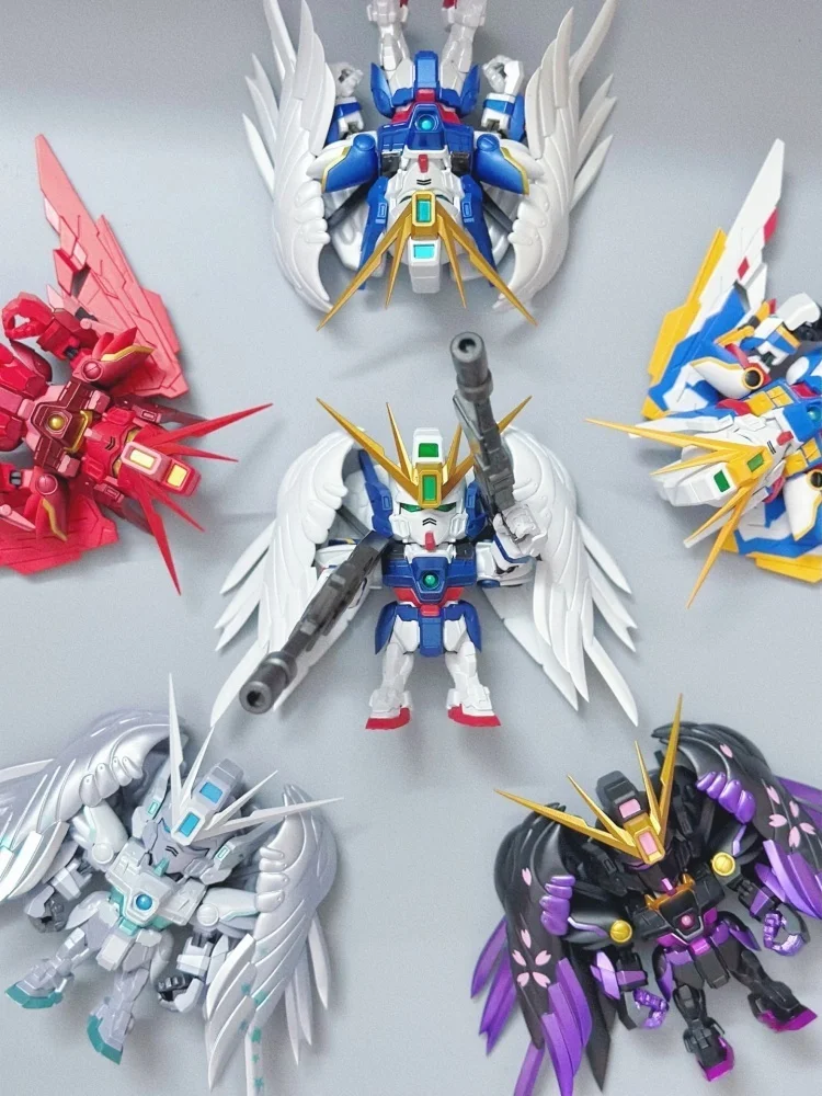 بانداي QMSV Gundam YuRuGun سلسلة صندوق أعمى تمثال نموذج دفعة ثانية مع تصميمات يونيكورن وزاكو لعبة Q-لطيفة قابلة للجمع