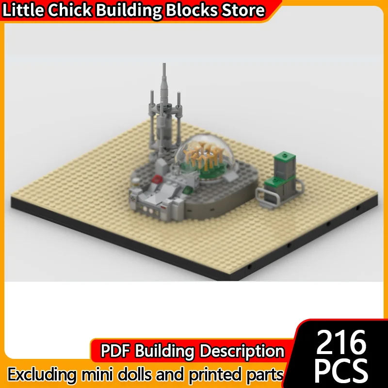 Stad Street View Model MOC Bouwstenen Woestijn Architectuur Modulaire Technologie Kinderen Vakantie Geschenken Monteren Speelgoed Pak