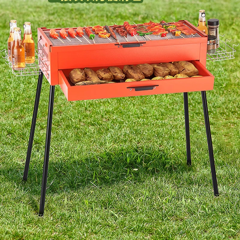 Griglia per Barbecue griglia per Barbecue portatile per uso domestico all'aperto campo multifunzionale campeggio griglia per Barbecue a carbone Set completo di strumenti