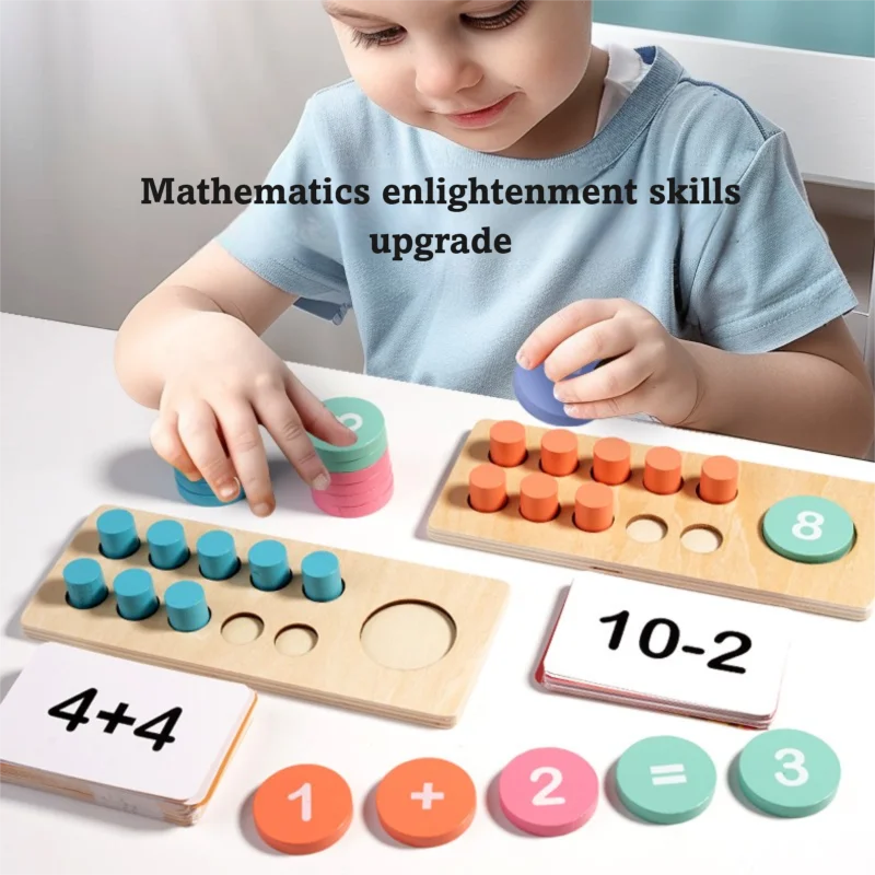 Bambini Matematica Aritmetica Decomposizione digitale in legno Aritmetica Giochi Montessori Giocattoli educativi per l'apprendimento precoce del bambino