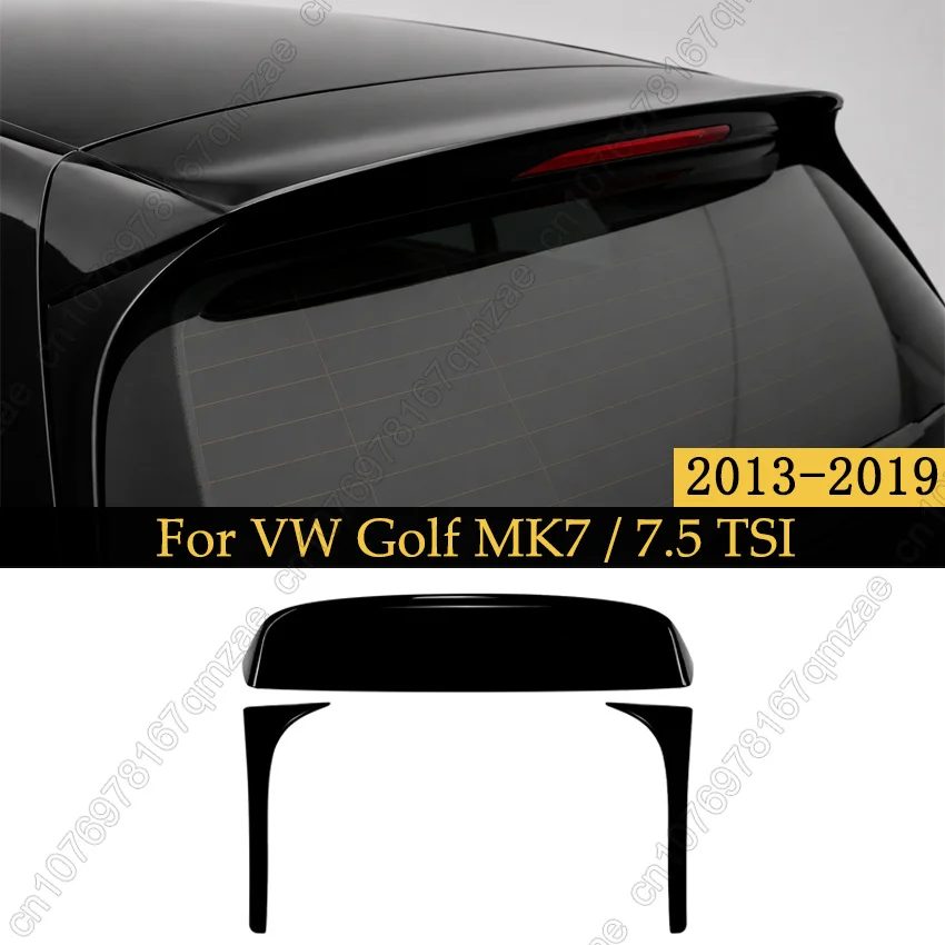 Para VW Golf MK7 / 7.5 TSI 2013-2019, alerón lateral de ventana trasera, embellecedor de ventana de coche, alerón superior de techo trasero, divisor de maletero, tuning