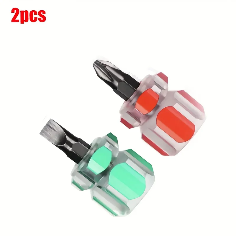 2pcs Screwdriver Kit Set Mini Small Portable Radish Head Screw Driver Transparent Handle Repair Hand Tools Precision Car Repair