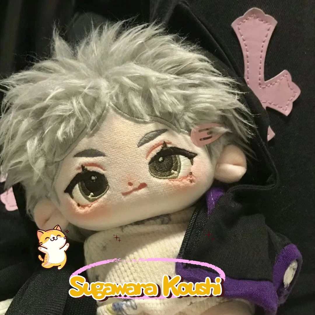 

Stuffed 20cm Haikyuu!! Sugawara Koushi Plush Doll Toys for Kids Kawaii Attribute Cosplay Soft Body Dress Up Cotton Xmas Gifts