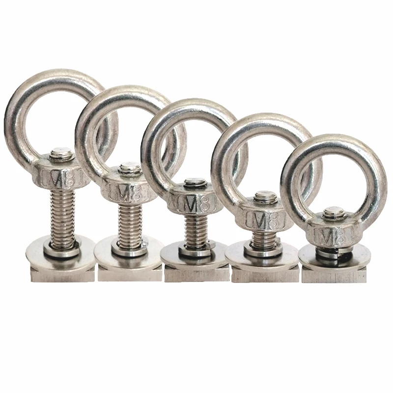 M8 Square Bolts Eye Nut Stainless Steel Anchor Fastener Universal Product Widely Used In Car Roof Rack Thule Whispbar Yakima etc