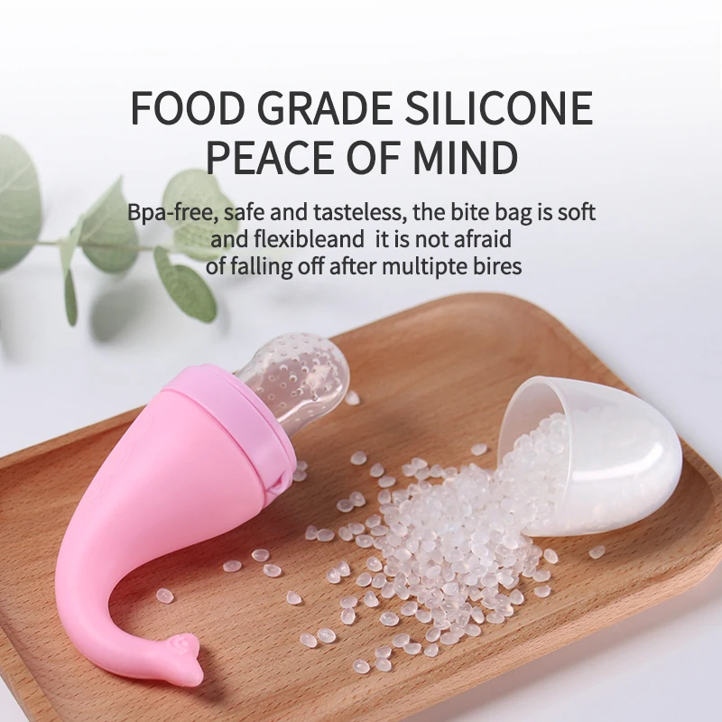 1 Pc Baby Fruit Feeder Pacifier Cute Blue Whale Shape Anti Chocking Food Vegetable Feeding With Silicone Bite Mesh Bag Soother