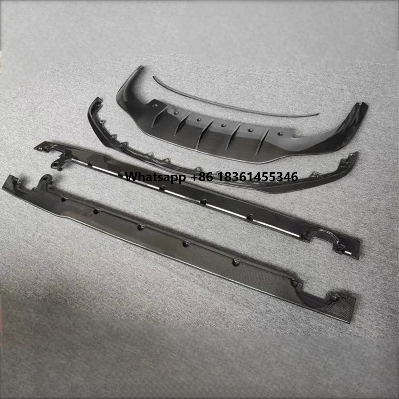 

For Continental GT 2018-2022 ReaI Carbon Fiber Bumper Front Lip Rear Diffuser Side Skirts Tail Wing Spoiler Kit