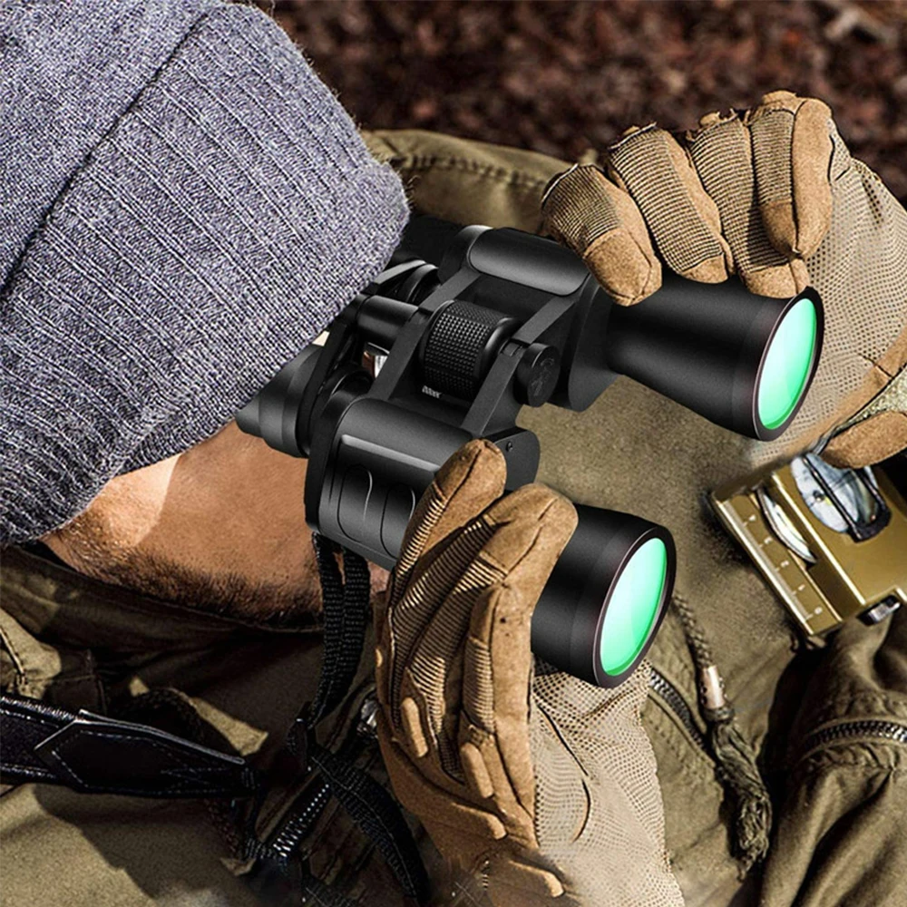 مناظير احترافية عالية الوضوح للبالغين تكبير 10X، عدسة موضوعية 50 مم، تركيز مركزي، مادة ABS رياضية #6