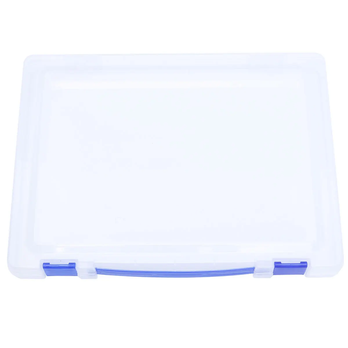 Caja de almacenamiento de documentos de plástico transparente, organizador apilable con tapa transparente para documentos y certificados importantes