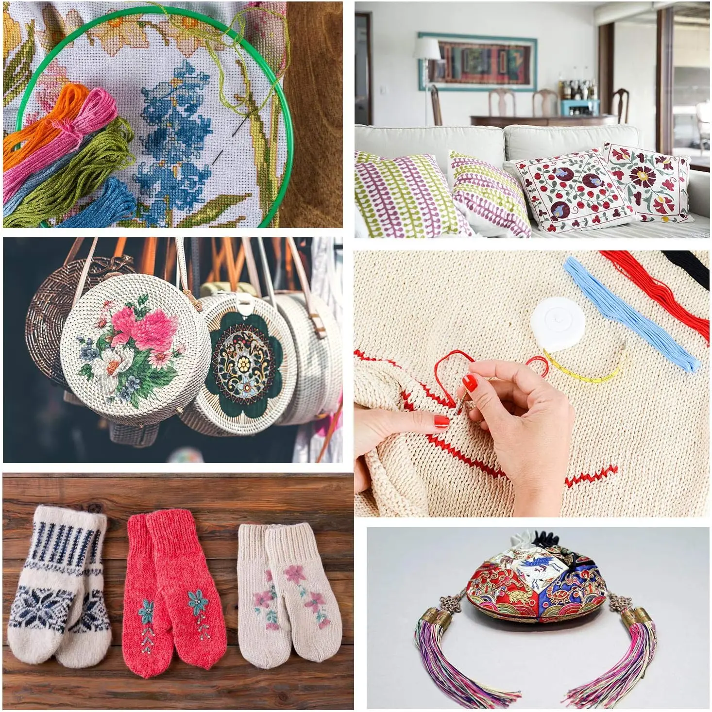 Mix Colors Cross Stitch Embroidery Floss 24/50/100 Pieces Home Sewing Craft Thread 8 Meters DIY Tools for Handcraft