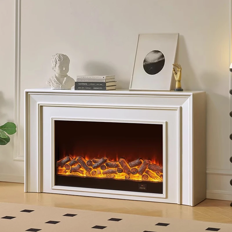 

Finished fireplace decorative cabinet 1.2 meters retro simulation fire electronic heating fireplace core 1.5 meters custom