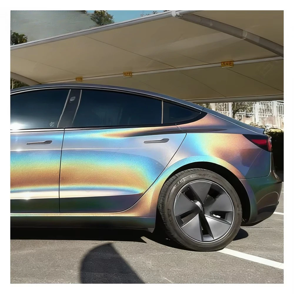 Car Color Changing Film TPU Magic Flame Splendid Gray Car PPF Vehicle Wrapping Foil Car Wrap Film Paint Protective Film