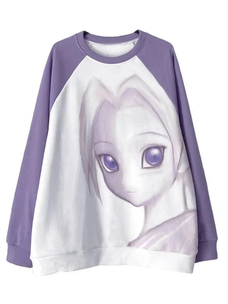 Kawaii Fashion Sweatshirt Women Streetwear Japan Anime Print Hoodies Harajuku Oversized Spring Y2k Aesthetic Grunge Sweatshirts