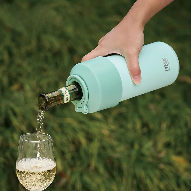 

ESO Спорт на открытом воздухе Бутылка для напитков Изолированная крышка Двухслойная нержавеющая сталь 304 без крышки для охлаждения колы и напитков...